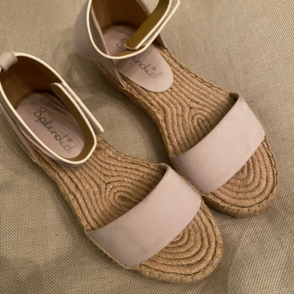 Splendid white ankle strap sandal, Never Worn